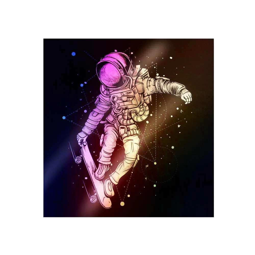 Space Surfing Holographic Stickers
